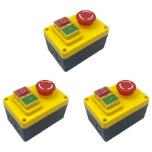 3X KJD17D 250V 16A Electromagnetic Push Button Emergency Stop Switches for Electric Tools & Machine Tool