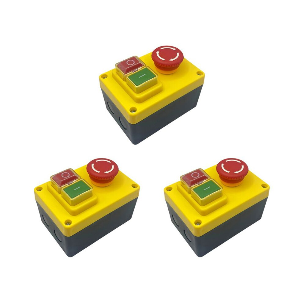 3X Kjd17d 250V 16A Electromagnetic Push Button Emergency Stop Switches For Electric Tools & Machine Tool 4711290831712