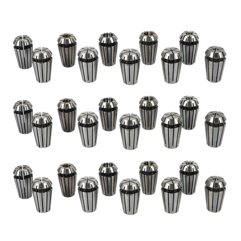 30Pcs/Set Ultra Precision Er16 1-10Mm Spring Collet Set For Cnc Milling Lathe Tool Engraving Machine 4711256780023
