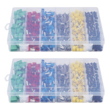 1560 Piezas Kit de Teminador de Férula de Arranque Dual Engarzado Eléctrico Conector de Terminal de Cable de Extremo de Cable de Entrada Doble