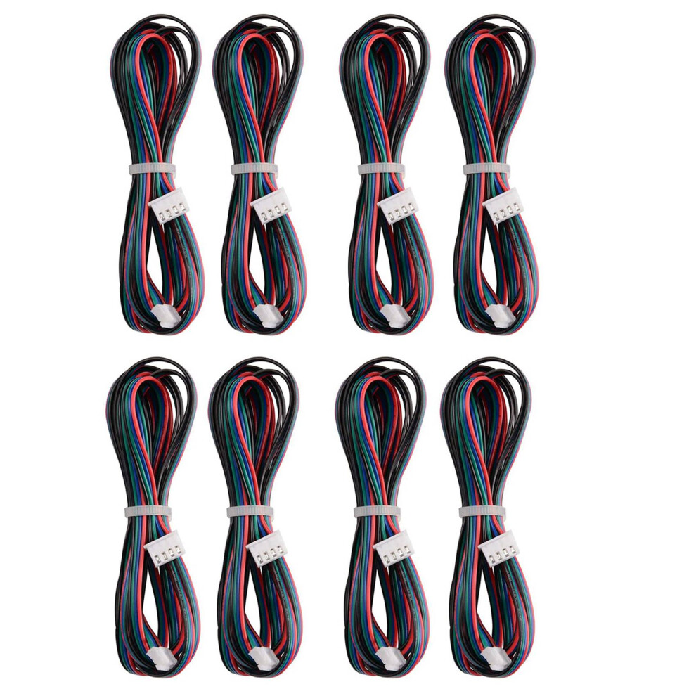8Pcs 2M Motor Connector Cables Xh2.54 4Pin To Xh2.0 6Pin White Terminal Paralled Motor Wires For 3D Printer Stepper 4713064561900