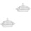 2Sets Kitchen Butter Dish Glass Covered Container Clear Butter Holder 3