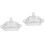 2Sets Kitchen Butter Dish Glass Covered Container Clear Butter Holder 4