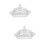 2Sets Kitchen Butter Dish Glass Covered Container Clear Butter Holder 7