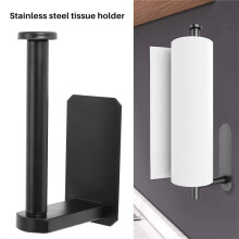 Toiletpapierhouder, Zelfklevende Keukenwasruimte, Zelfklevende Toiletrolhouder, Zonder Boren, voor Badkamer, op de Muur Te Plakken, Roestvrij Staal,