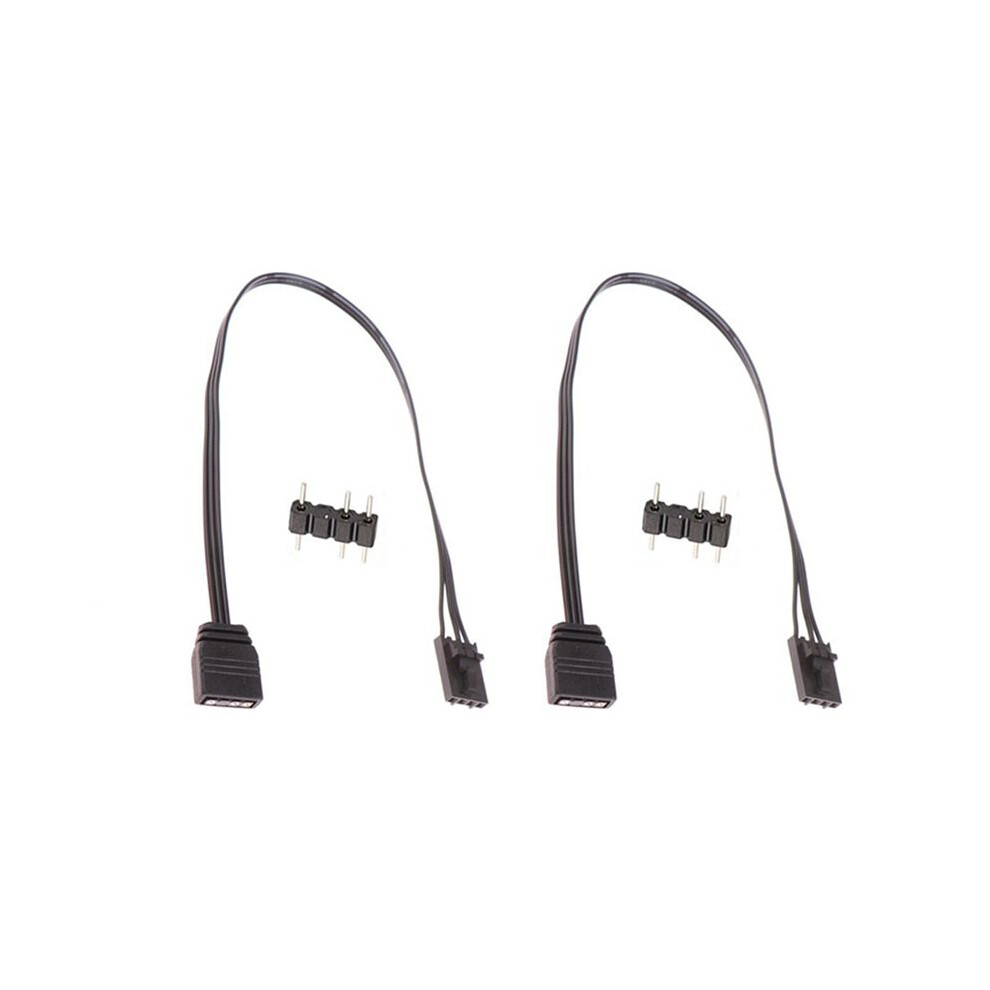 2X For 4Pin Rgb To Standard Argb 3-Pin 5V Adapter Connector Rgb Cable 25Cm 6033797250017