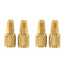 2X R410A Adapter 5/16Inch Sae Female Quick Couplers to 1/4Inch Sae Male Flare, Used for Split System, Straight Type