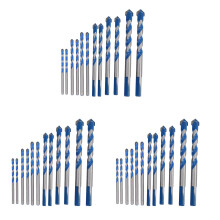36 Pcs Masonry Drill Bits Set 3mm to 12mm Carbide Twist Tips for WALL, BRICK, CEMENT, CONCRETE, GLASS, WOOD)