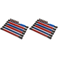 Supporto per Presa per Unità Organizer per Presa ABS, 1/4 Pollici x 64 Clip, 3/8 Pollici x 60 Clip, 1/2 Pollice x 48 Clip, Set Da 12 Pezzi