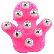 Shaped Massage Glove Body Massager With 9 360-Degree-Roller Metal Roller Beauty Body Care ()