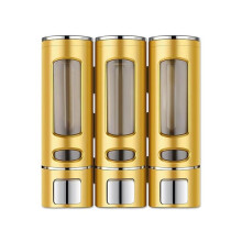 3-In-1 Room Wall Mounted Bathroom Shower Pump Dispenser Organizer 3- Soap Dispenser Conditioner Container Bottle