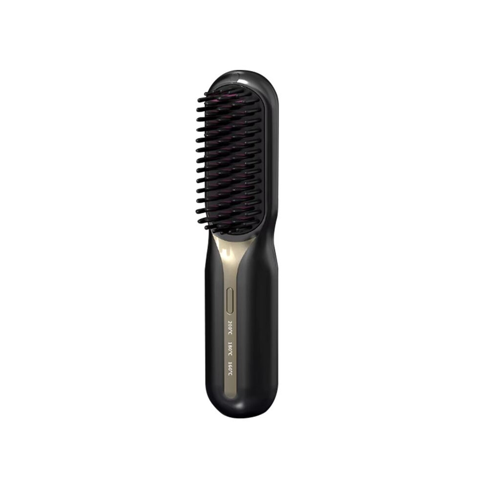 Electric Hot Comb Hair Straightener - Fast Heating, Portable, Anti-Scald, Ideal for Travel, Beard & Hair Styling A