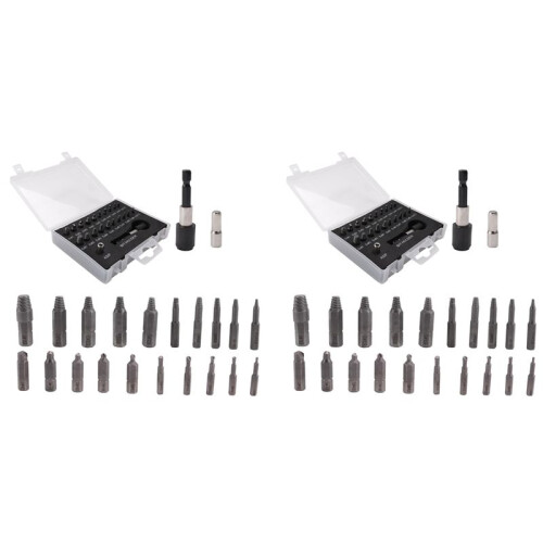 Damaged Screw Extractor Set,44 PCS Stripped Screw Extractor Kit, HSS Broken Screw Remover Set with Bit & Socket Adapter