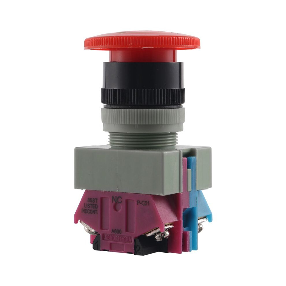 Ac 600V 10A Red Mushroom Emergency Stop Push Button 22Mm No Nc 6034124929712
