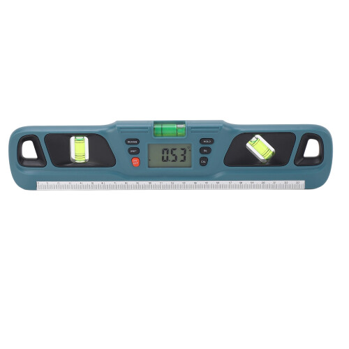 Livello digitale con display LCD, ABS, trova-angoli, Ciano 2