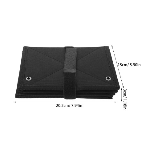 Black Foldable Patch Organizer Book with Hook & Loop for Display 2