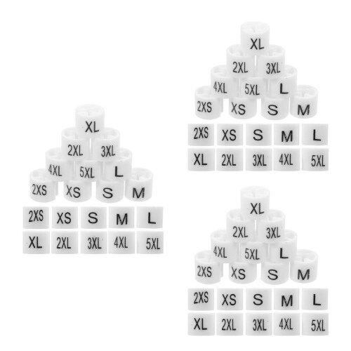 600Pcs White Plastic Clothes Hanger Size Markers Size Circles 2