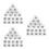 600Pcs White Plastic Clothes Hanger Size Markers Size Circles 5