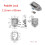 2Pcs Silver Trailer Handle Locks Anti-Theft Heavy Duty Car Accessories 3