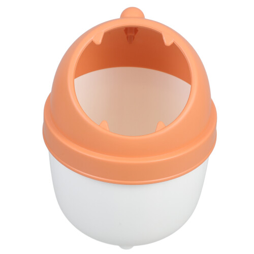 3Pcs White Desktop Trash Can PP Material Small Covered Waste Container 1