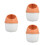 3Pcs White Desktop Trash Can PP Material Small Covered Waste Container 5