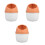 3Pcs White Desktop Trash Can PP Material Small Covered Waste Container 6