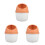3Pcs White Desktop Trash Can PP Material Small Covered Waste Container 10
