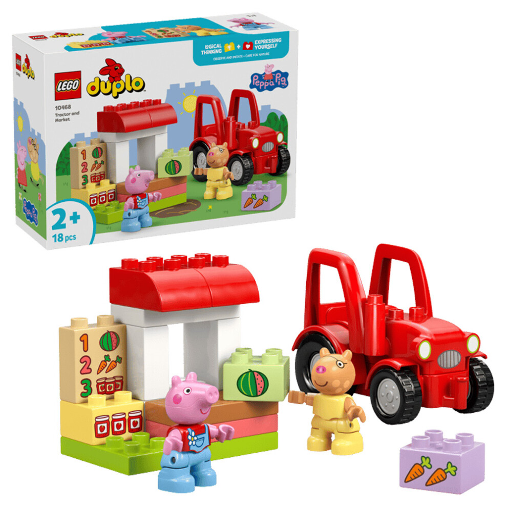 Lego Npp Boys Red Lego Peppa Pig Tractor & Market - Image 16