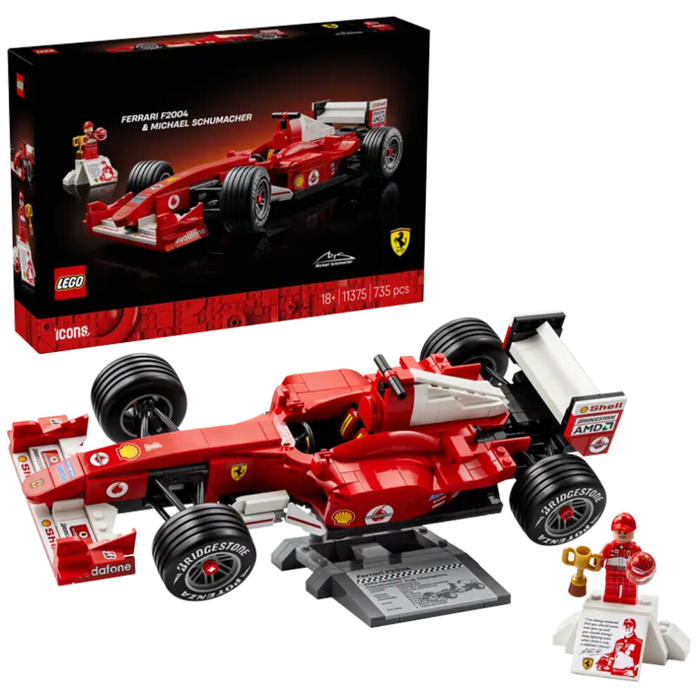 Lego Icons 11375 Ferrari F2004 & Michael Schumacher Age 18+ 735Pcs Golden