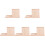 5Pièces Porte- Bois Beige Design Triangle Pour Table Maison 4