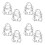8Pcs Durable Stainless Steel Sprinkler Head Covers Silver Fire Guard 5