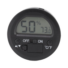 Digitale temperatuur- en vochtigheidsmeter - Rond ABS-ontwerp