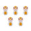 5Pièces Figurines Chat Chanceux Solaire Multi Couleurs Décor 5
