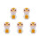 5Pièces Figurines Chat Chanceux Solaire Multi Couleurs Décor 8