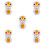 5Pièces Figurines Chat Chanceux Solaire Multi Couleurs Décor 9