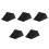 5Pcs Durable Rubber Wheel Chocks Black for Vehicle Parking Stability 5