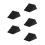 5Pcs Durable Rubber Wheel Chocks Black for Vehicle Parking Stability 9