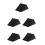 5Pcs Durable Rubber Wheel Chocks Black for Vehicle Parking Stability 10