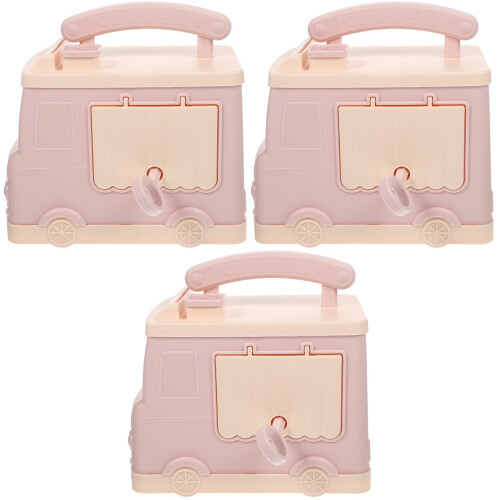 3Stk Rosa Auto Für Kinder Robust Und Figuren 2