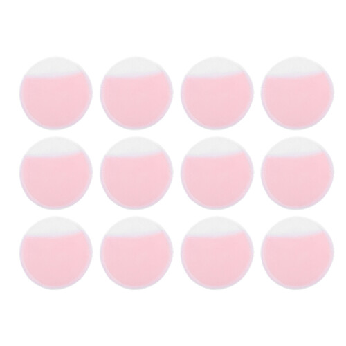 24Stk Bambusfaser Gesichtspads Wiederverwendbar Makeup Rosa 1