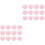 24Stk Bambusfaser Gesichtspads Wiederverwendbar Makeup Rosa 4