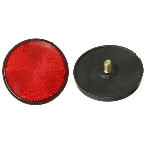 4pcs Round Red Reflector Universal For Motorcycle ATV 5.6 x 0.8cm 1