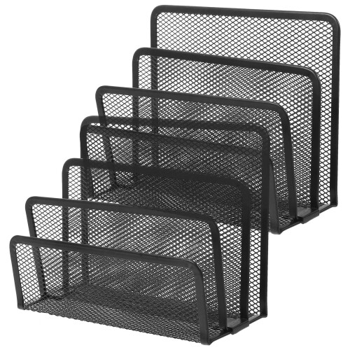 8Pièces Rangement Lettre En Fer Noir Organiseur Documents 1