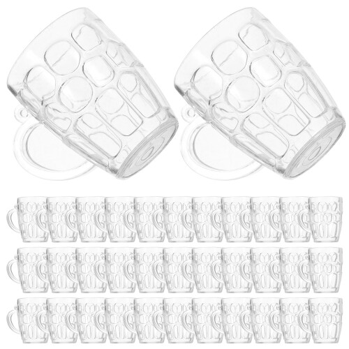 250Pièces Mini Mugs À Transparent En PP Pour Décor Maison 1