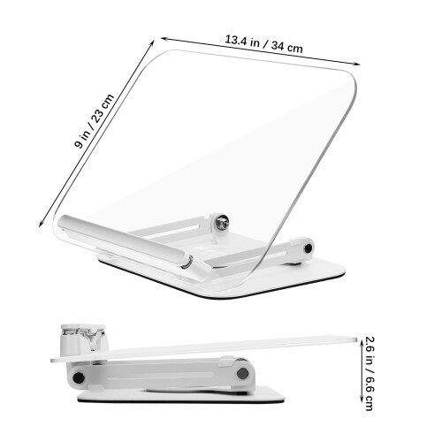 Support Tablette Et Livre Blanc Avec Base Stable Ajustable 2