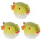 3Pièces Figurines Déco -Globe Souple Vert Clair Réaliste 3