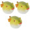 3Pièces Figurines Déco -Globe Souple Vert Clair Réaliste 4