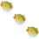 3Pièces Figurines Déco -Globe Souple Vert Clair Réaliste 10