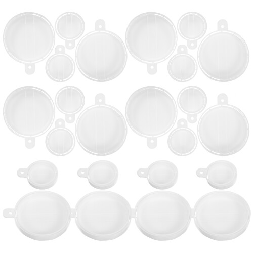 2Ensembles Couvercles De Seau Blancs Étanches Accessoires Pratiques 2