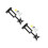 2Pièces Support Mur TV Noir, Acier Inoxydable, Inclinable Et Stable 3